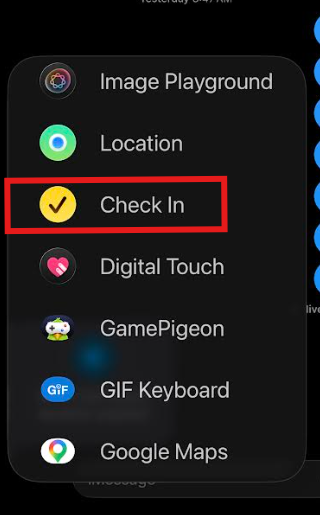 Check in highlighted