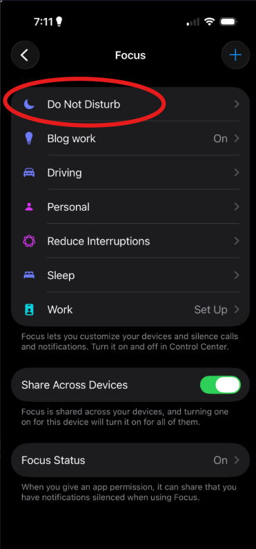 Do Not Disturb
